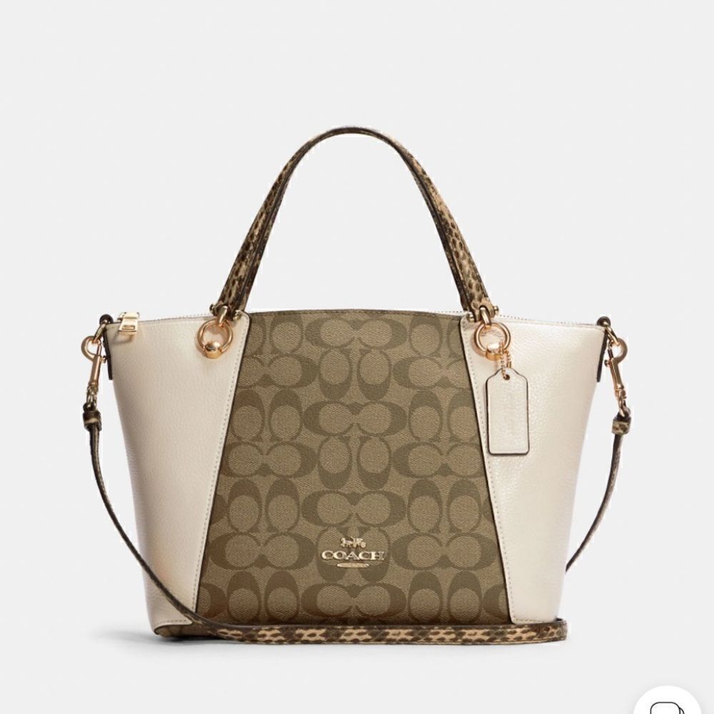 COACH Kacey Satchel In Colorblock Signature Canvas NWT and original dust…